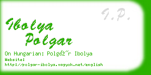 ibolya polgar business card